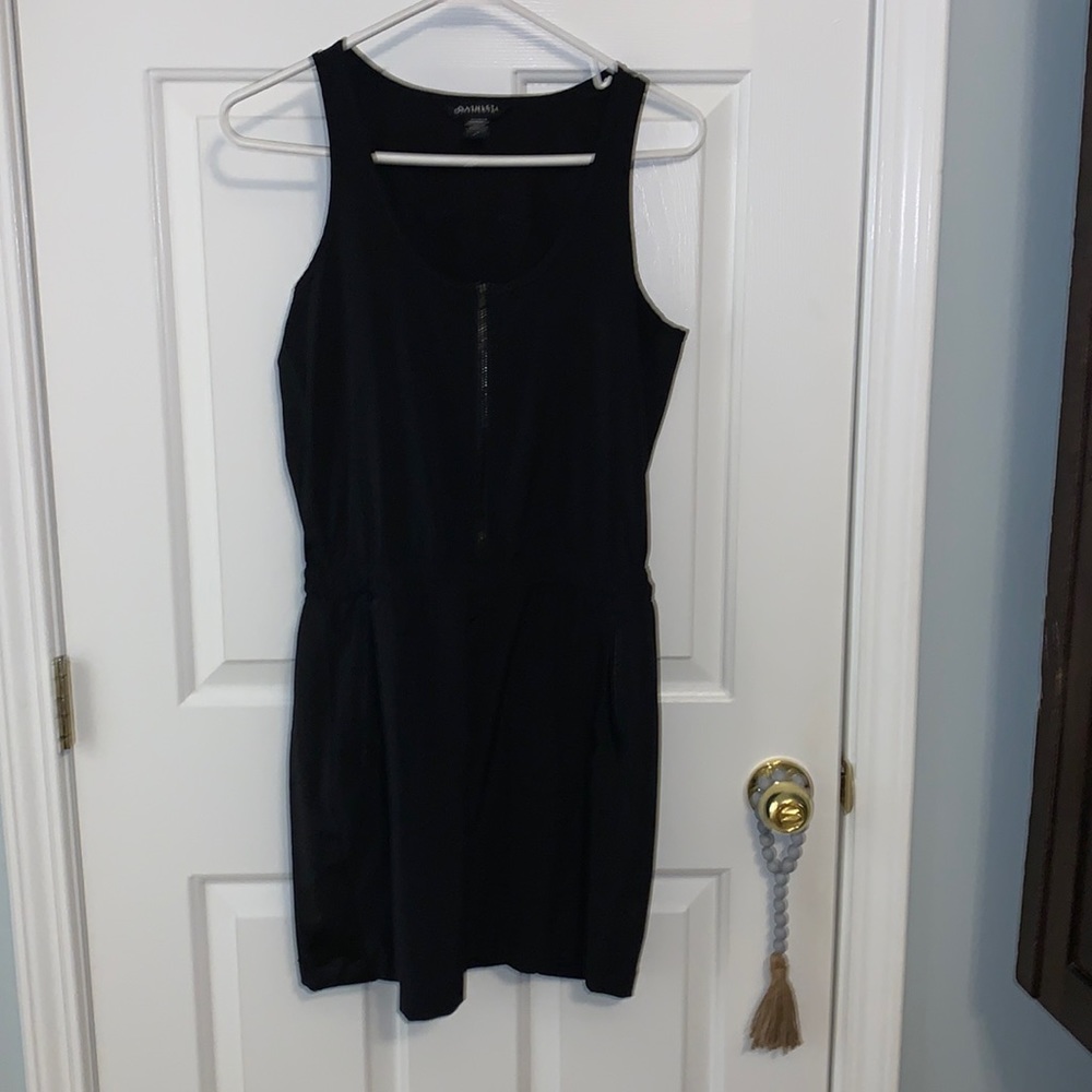 Athleta expedition dress black romper 6 cover up swim material